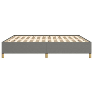 vidaXL Box Spring Bed Frame Dark Grey 180x200 cm Fabric