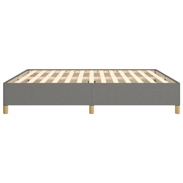 vidaXL Box Spring Bed Frame Dark Grey 180x200 cm Fabric