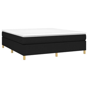 vidaXL Box Spring Bed Frame Black 180x200 cm Fabric