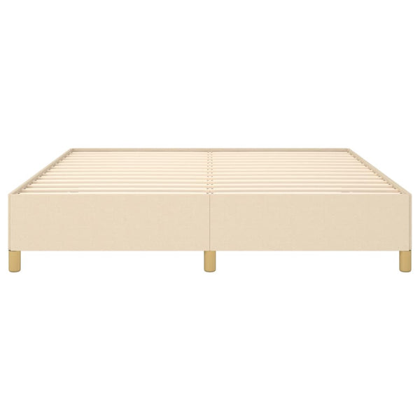 vidaXL Box Spring Bed Frame Cream 180x200 cm Fabric