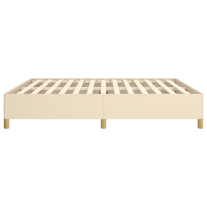 vidaXL Box Spring Bed Frame Cream 180x200 cm Fabric