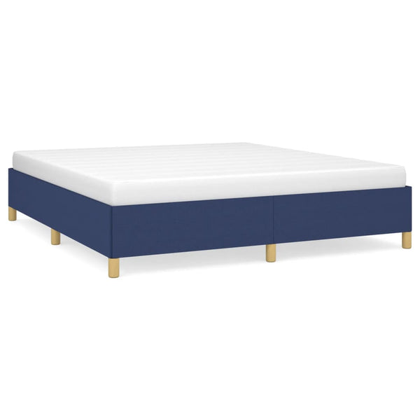 vidaXL Box Spring Bed Frame Blue 180x200 cm Fabric