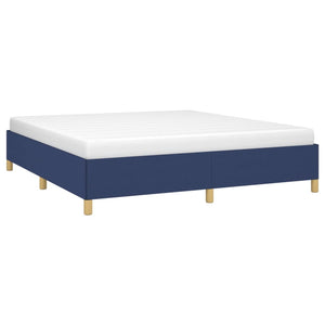 vidaXL Box Spring Bed Frame Blue 180x200 cm Fabric