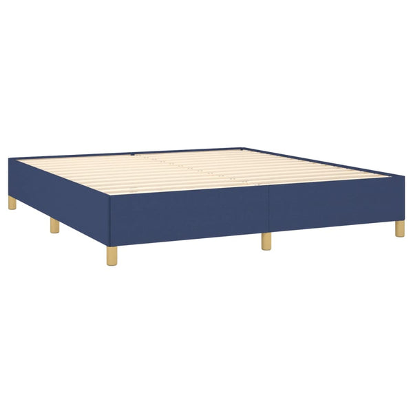 vidaXL Box Spring Bed Frame Blue 180x200 cm Fabric