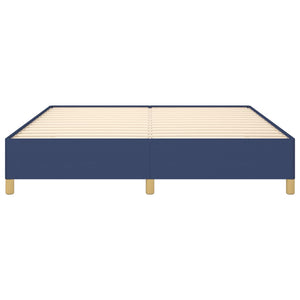 vidaXL Box Spring Bed Frame Blue 180x200 cm Fabric