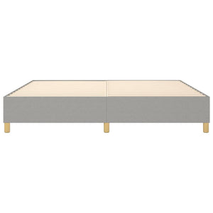 vidaXL Light Grey Box Spring Bed Frame 200x200 cm Fabric