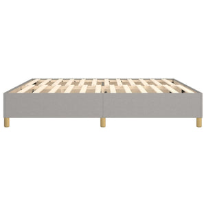 vidaXL Light Grey Box Spring Bed Frame 200x200 cm Fabric