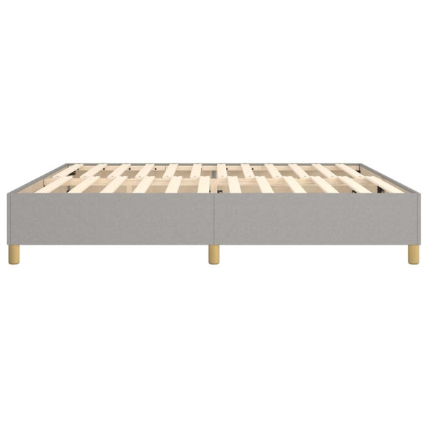 vidaXL Light Grey Box Spring Bed Frame 200x200 cm Fabric