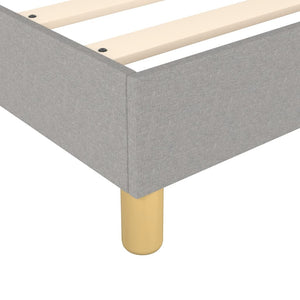 vidaXL Light Grey Box Spring Bed Frame 200x200 cm Fabric