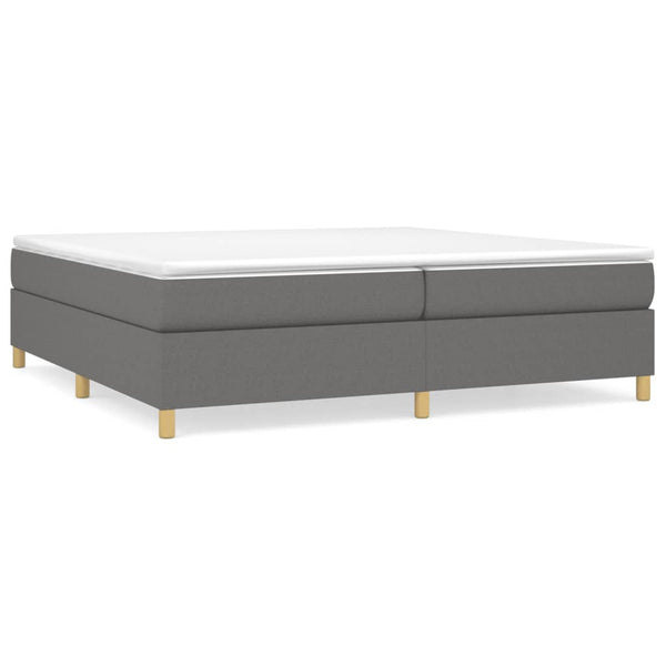 vidaXL Dark Grey Box Spring Bed Frame 200x200 cm Fabric