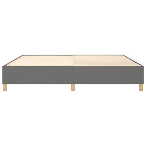 vidaXL Dark Grey Box Spring Bed Frame 200x200 cm Fabric