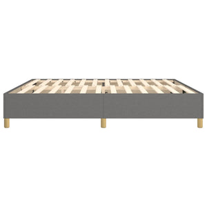 vidaXL Dark Grey Box Spring Bed Frame 200x200 cm Fabric