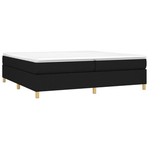 vidaXL Box Spring Bed Frame Black 200x200 cm Fabric