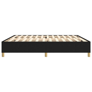 vidaXL Box Spring Bed Frame Black 200x200 cm Fabric