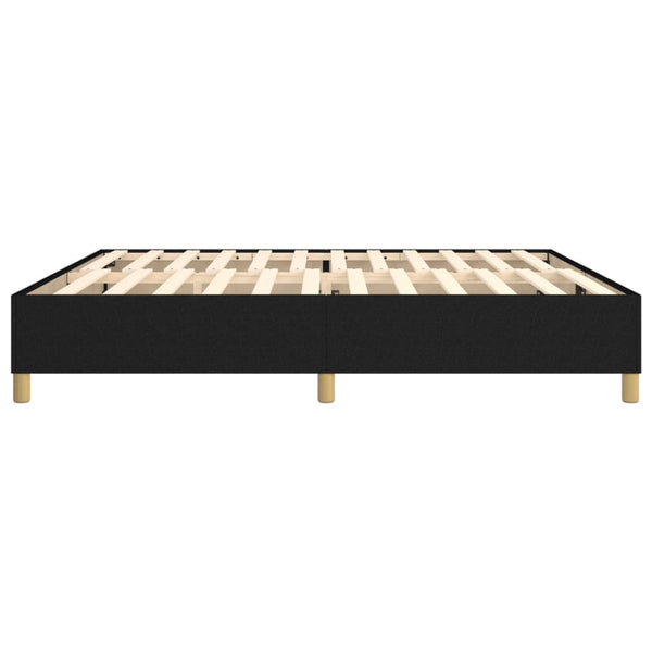 vidaXL Box Spring Bed Frame Black 200x200 cm Fabric