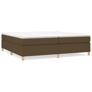 vidaXL Box Spring Bed Frame Dark Brown 200x200 cm Fabric