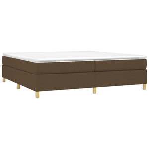vidaXL Box Spring Bed Frame Dark Brown 200x200 cm Fabric