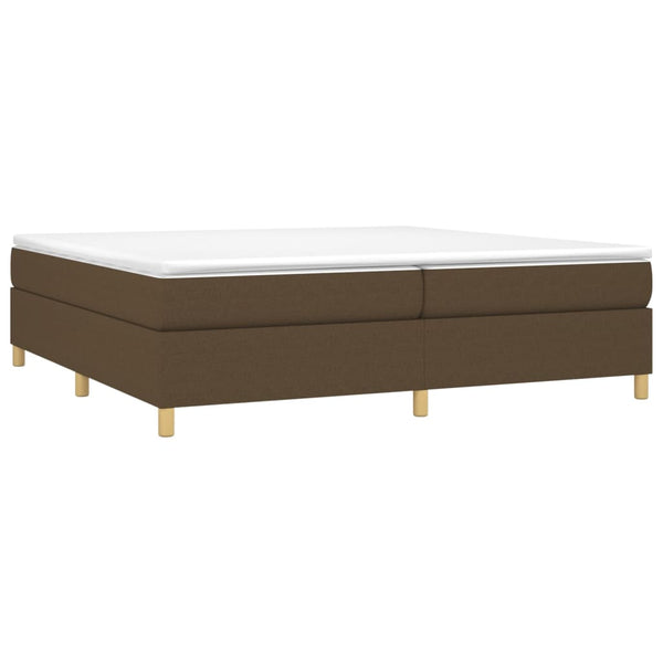 vidaXL Box Spring Bed Frame Dark Brown 200x200 cm Fabric