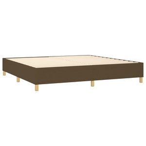 vidaXL Box Spring Bed Frame Dark Brown 200x200 cm Fabric