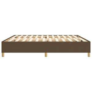 vidaXL Box Spring Bed Frame Dark Brown 200x200 cm Fabric