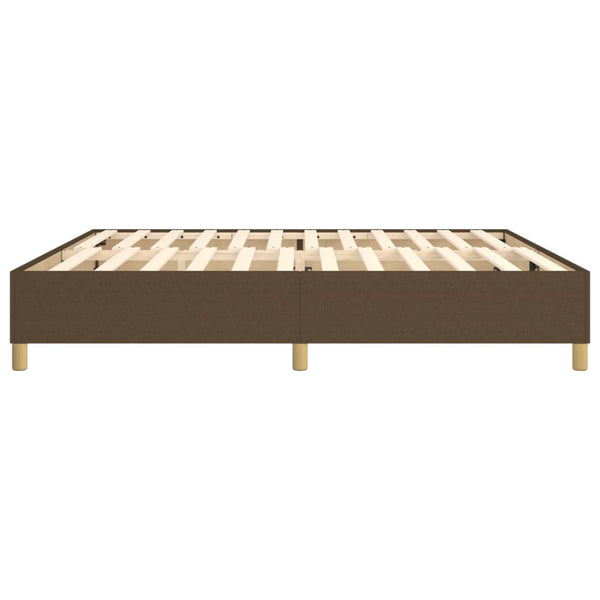 vidaXL Box Spring Bed Frame Dark Brown 200x200 cm Fabric