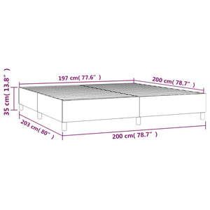 vidaXL Box Spring Bed Frame Dark Brown 200x200 cm Fabric
