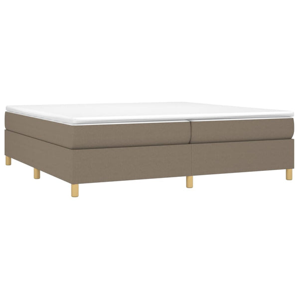 vidaXL Box Spring Bed Frame Taupe 200x200 cm Fabric