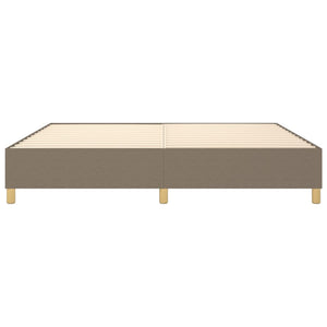 vidaXL Box Spring Bed Frame Taupe 200x200 cm Fabric