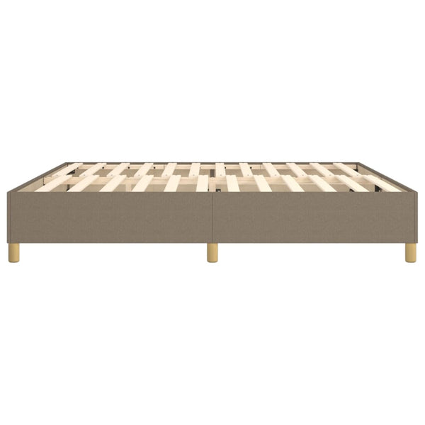 vidaXL Box Spring Bed Frame Taupe 200x200 cm Fabric