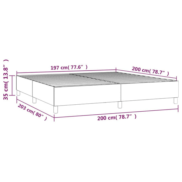 vidaXL Box Spring Bed Frame Taupe 200x200 cm Fabric