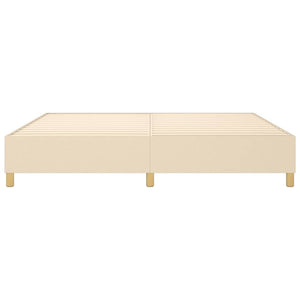 vidaXL Cream Box Spring Bed Frame 200x200 cm Fabric