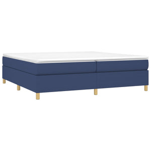 vidaXL Box Spring Bed Frame Blue 200x200 cm Fabric