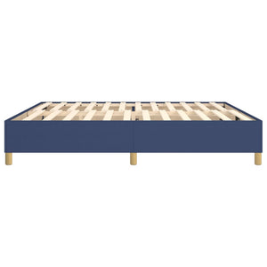 vidaXL Box Spring Bed Frame Blue 200x200 cm Fabric