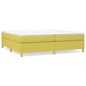 vidaXL Box Spring Bed Frame Green 200x200 cm Fabric