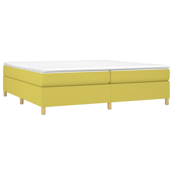 vidaXL Box Spring Bed Frame Green 200x200 cm Fabric