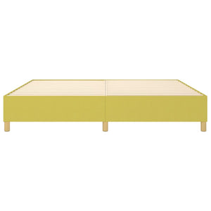 vidaXL Box Spring Bed Frame Green 200x200 cm Fabric