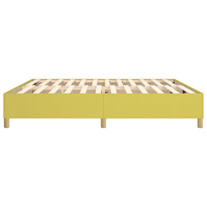 vidaXL Box Spring Bed Frame Green 200x200 cm Fabric