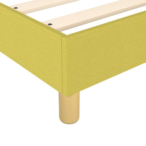 vidaXL Box Spring Bed Frame Green 200x200 cm Fabric
