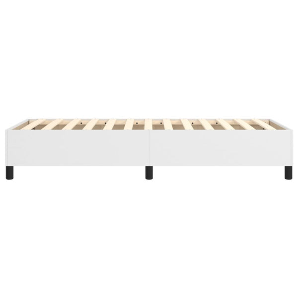 vidaXL Faux Leather Box Spring Bed Frame White 80x200 cm