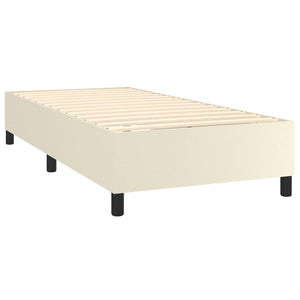 vidaXL Cream Box Spring Bed Frame 80x200 cm Faux Leather
