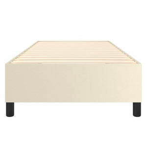 vidaXL Cream Box Spring Bed Frame 80x200 cm Faux Leather