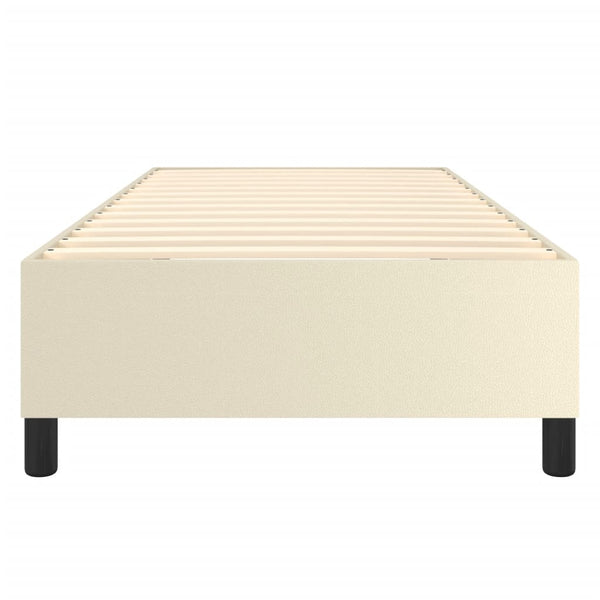 vidaXL Cream Box Spring Bed Frame 80x200 cm Faux Leather