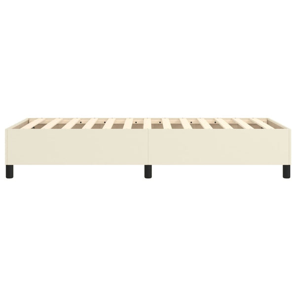 vidaXL Cream Box Spring Bed Frame 80x200 cm Faux Leather