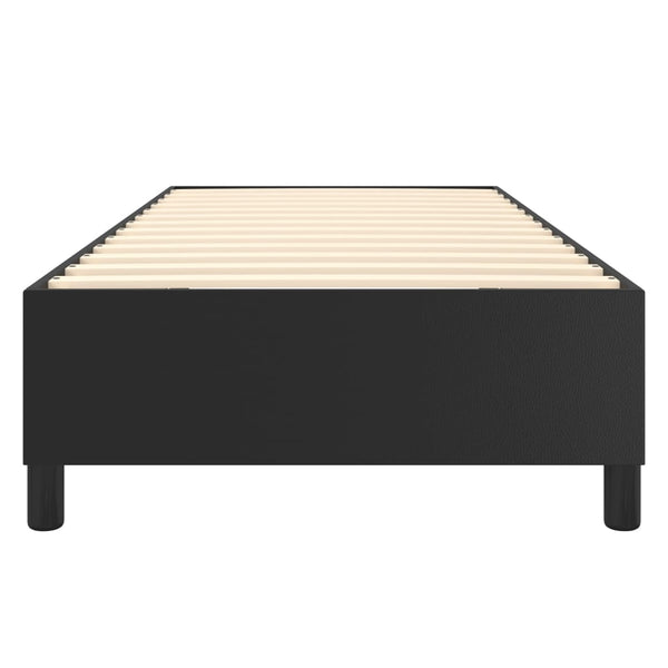 vidaXL Box Spring Bed Frame Black 90x190 cm Faux Leather