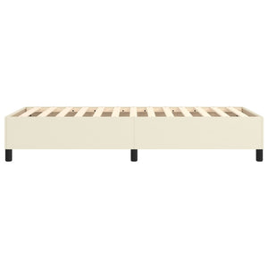 vidaXL Box Spring Bed Frame Cream 90x190 cm Faux Leather