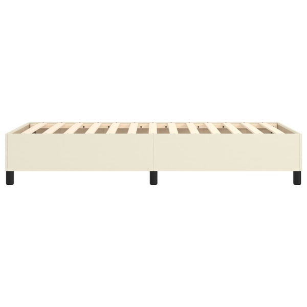 vidaXL Box Spring Bed Frame Cream 90x190 cm Faux Leather