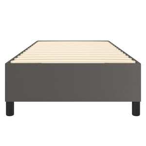 vidaXL Box Spring Bed Frame Grey 90x190 cm Faux Leather