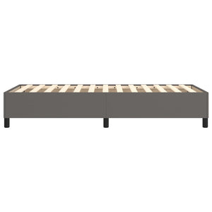 vidaXL Box Spring Bed Frame Grey 90x190 cm Faux Leather