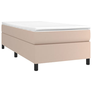vidaXL Box Spring Bed Frame Cappuccino Brown 90x190 cm Faux Leather