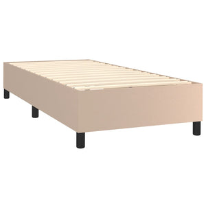 vidaXL Box Spring Bed Frame Cappuccino Brown 90x190 cm Faux Leather